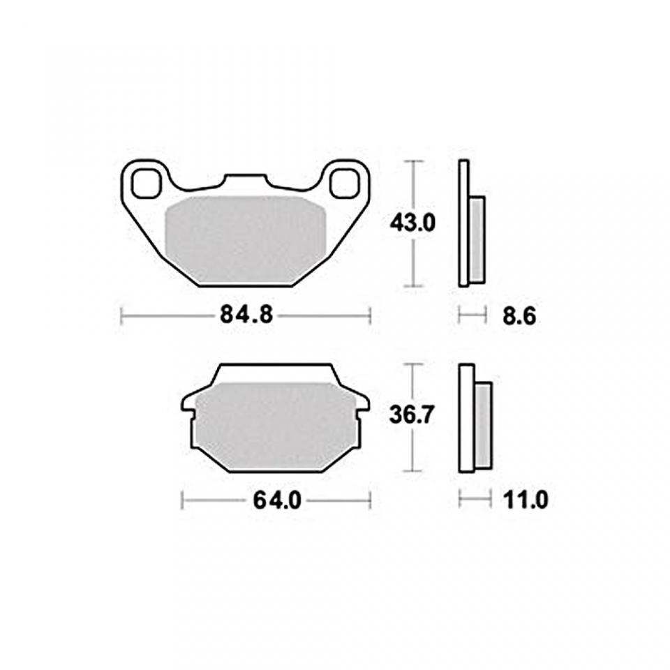 Plaquette de frein Malossi pour Quad Kymco 50 Mxer 2003 à 2007 AR Neuf