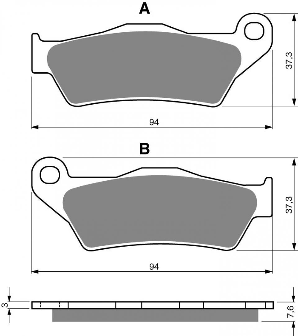 Plaquette de frein Gold Fren pour Moto Husqvarna 125 SMS 2T 2002 à 2003 AVG / Fixation disque 4 vis Neuf