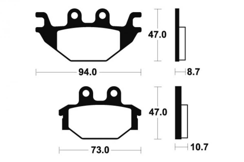 Plaquette de frein Tecnium pour Quad Arctic cat 250 DVX 2006 à 2008 AVG / AVD Neuf
