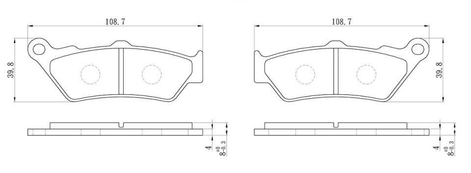 Plaquette de frein Perftec pour moto BMW 800 F Gs 2008 à 2020 AV Neuf