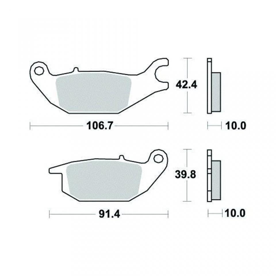 Plaquette de frein Perftec pour Moto Honda 125 Cbr R 2004 à 2010 AR Neuf