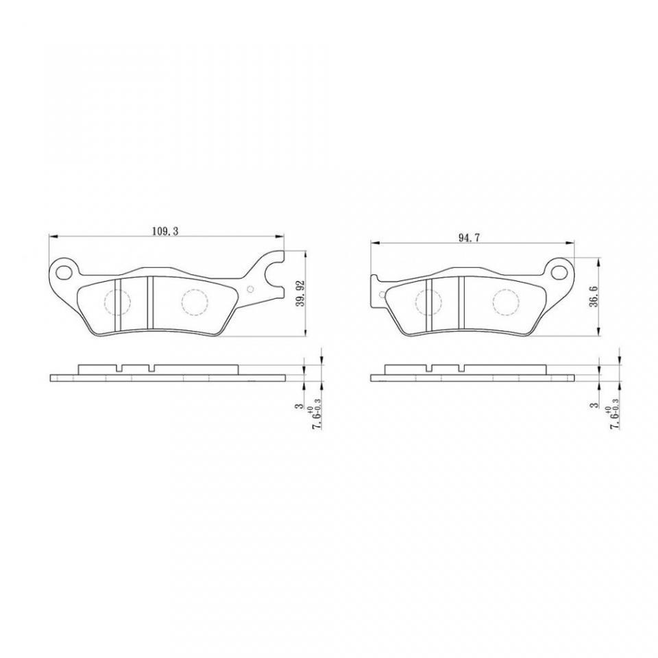 Plaquette de frein Perftec pour Moto Suzuki 125 Gsx-R 2018 à 2023 AV Neuf