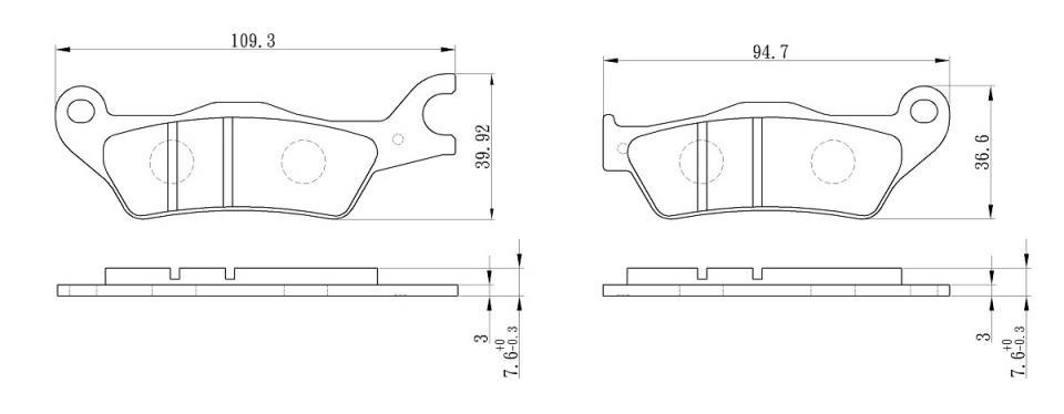 Plaquette de frein Perftec pour Moto Suzuki 125 Gsx-R 2018 à 2023 AV Neuf