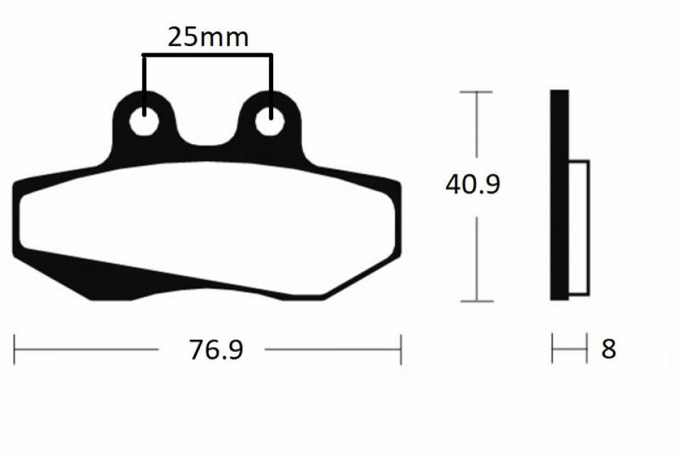 Plaquette de frein P2R pour Moto Hyosung 125 RX 2007 à 2008 Neuf