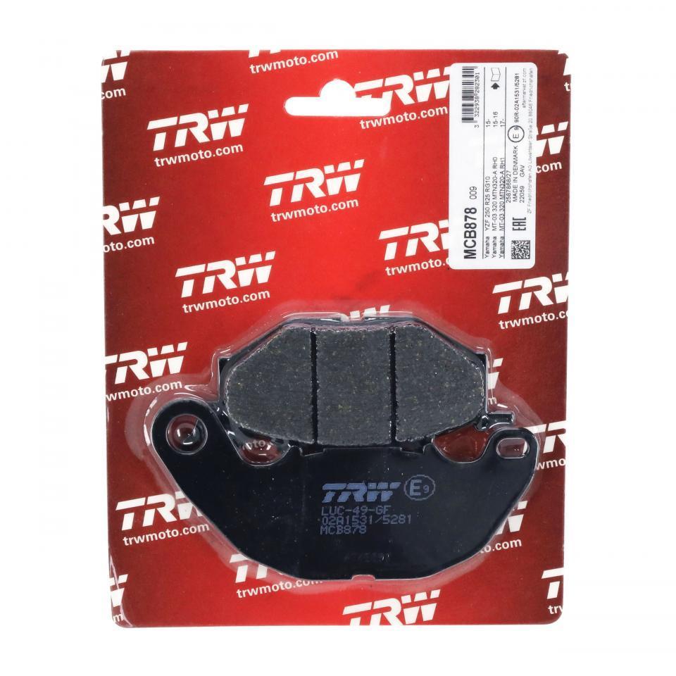Plaquette de frein TRW pour Moto Yamaha 320 MT-03 2016 à 2020 Neuf