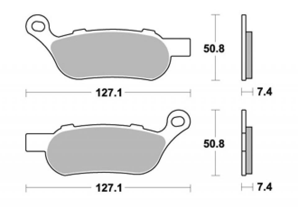 Plaquette de frein AP Racing pour Moto Harley Davidson 1690 Fld Dyna Switchback 2012 à 2015 LMP454SR / AR Neuf