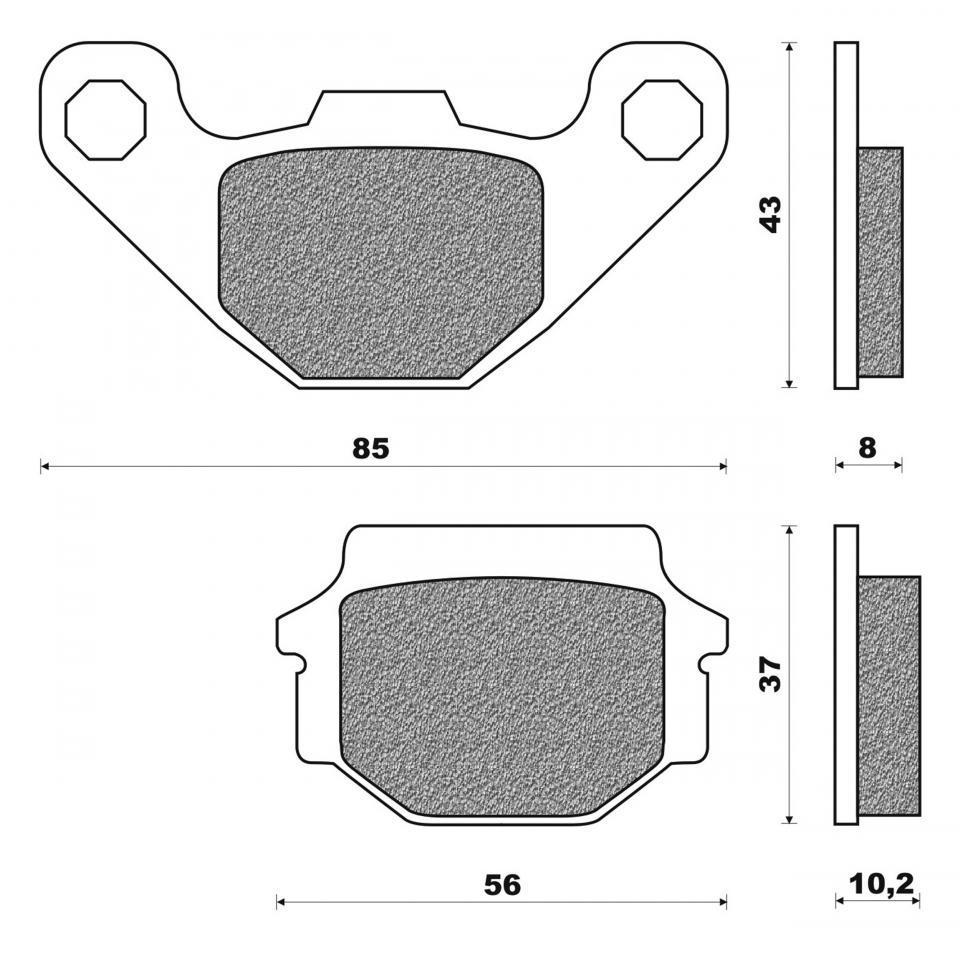 Plaquette de frein Newfren pour Moto Kawasaki 250 KMX Après 1989 Neuf