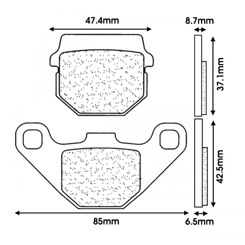 Plaquette de frein CL BRAKES pour Scooter Peugeot 50 Kisbee 4T 2010 à 2020 Neuf