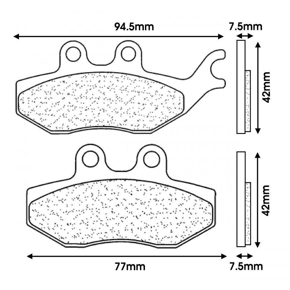 Plaquette de frein CL BRAKES pour Moto Rieju 50 RS2 2002 à 2008 Neuf