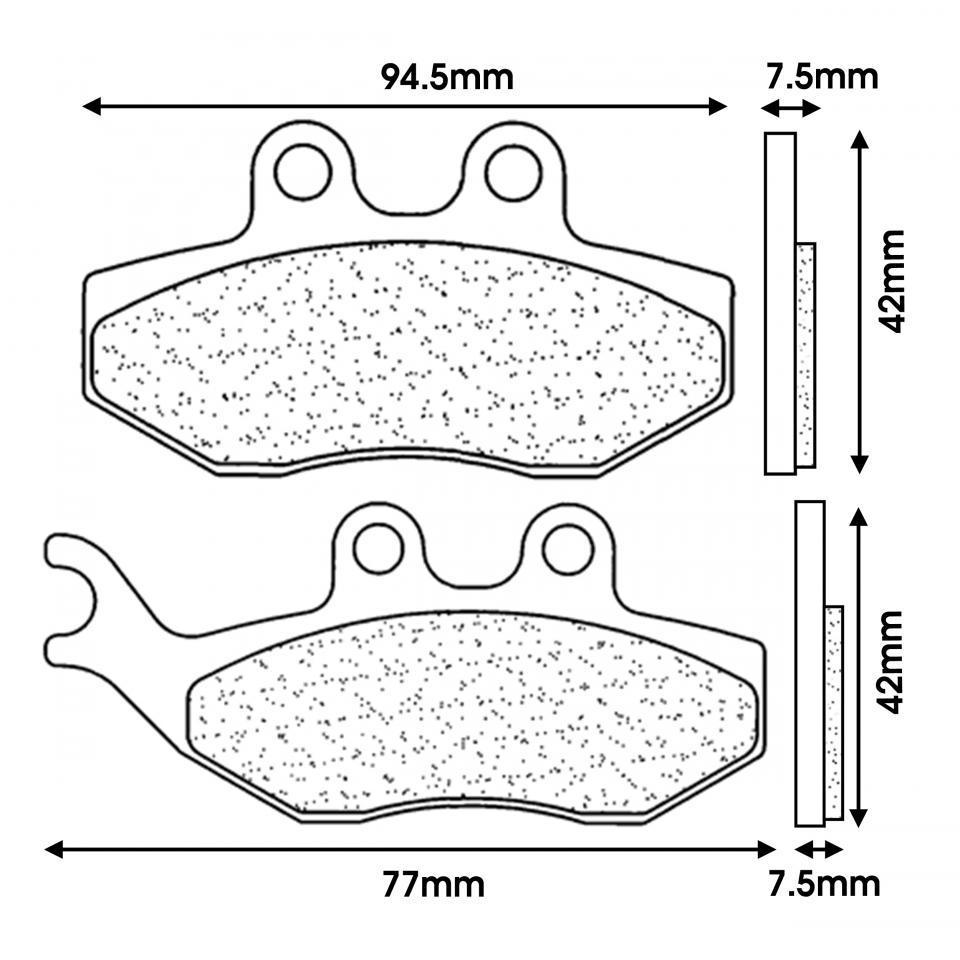 Plaquette de frein CL BRAKES pour Moto Derbi 50 Senda DRD 2011 à 2020 Neuf