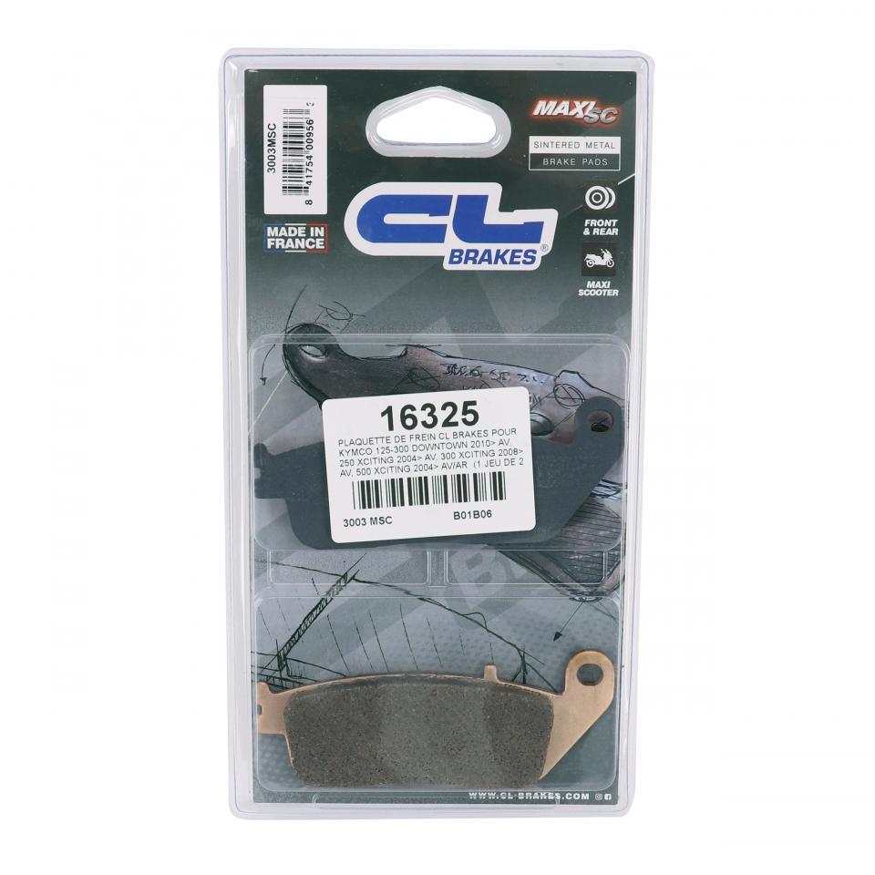 Plaquette de frein CL BRAKES pour Scooter Kymco 125 Downtown 2009 à 2020 Neuf