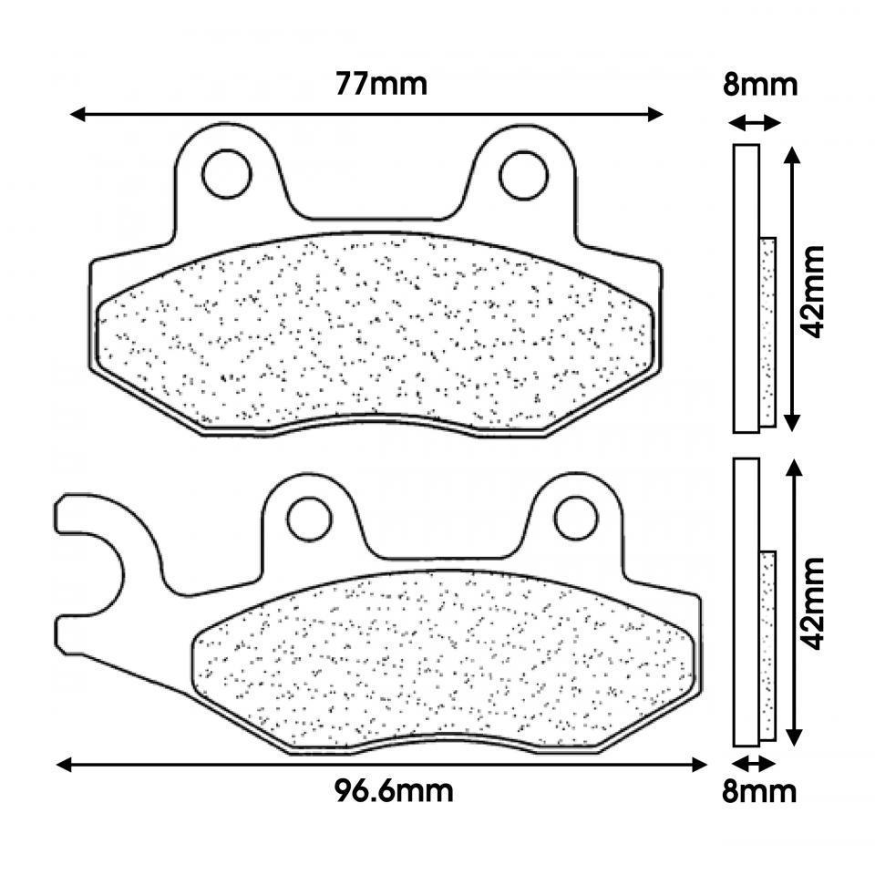 Plaquette de frein CL BRAKES pour Scooter Suzuki 400 Burgman 2007 à 2020 Neuf