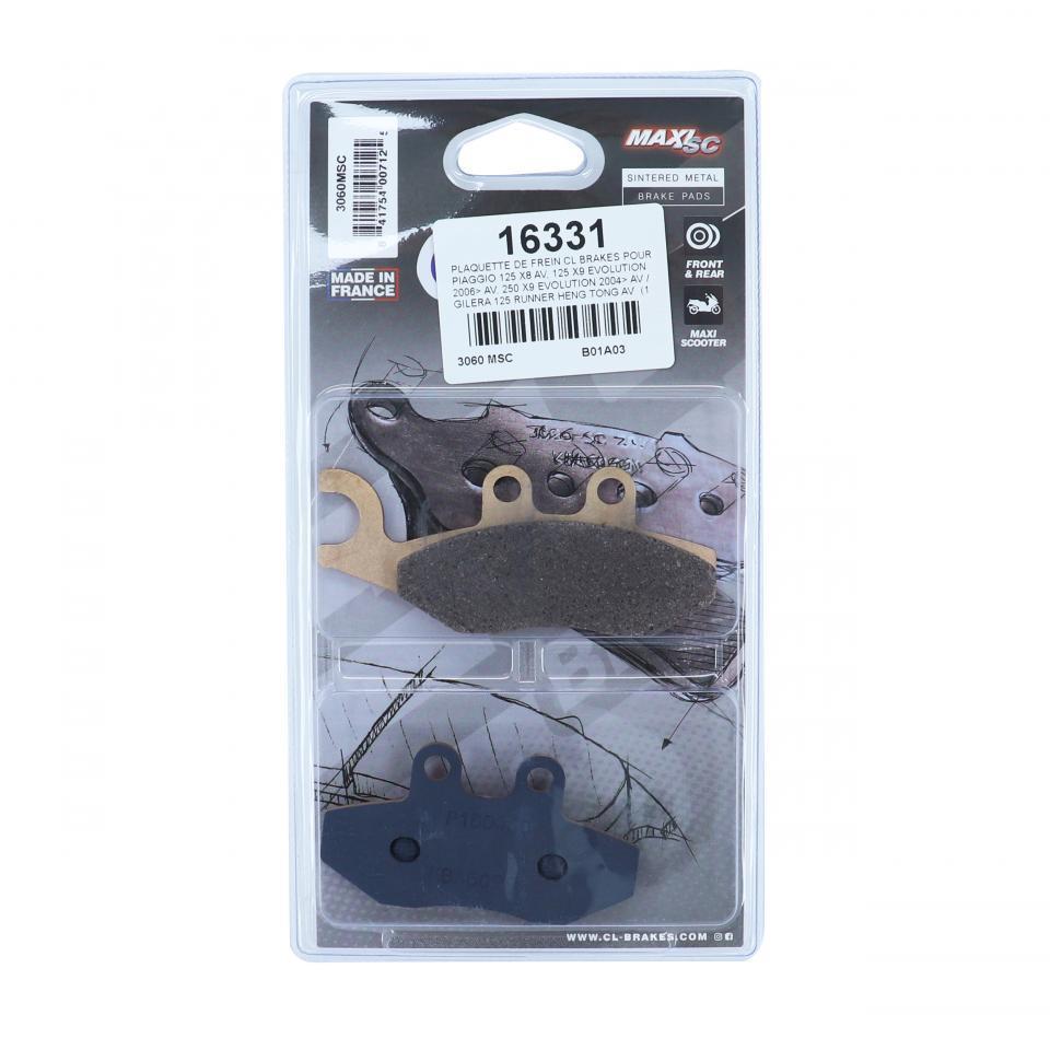 Plaquette de frein CL BRAKES pour Scooter Piaggio 125 GTX Super hexagon 2000 à 2020 Neuf