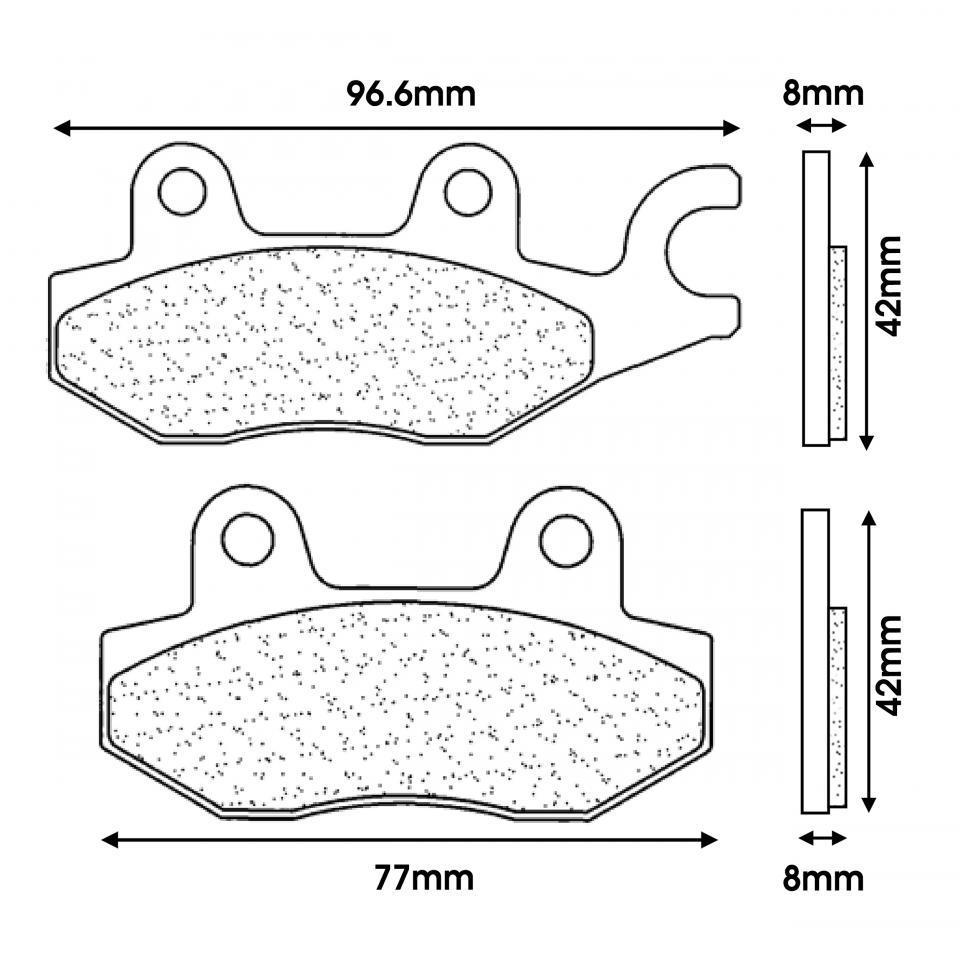 Plaquette de frein CL BRAKES pour Moto Yamaha 50 TZR 1990 à 2002 Neuf