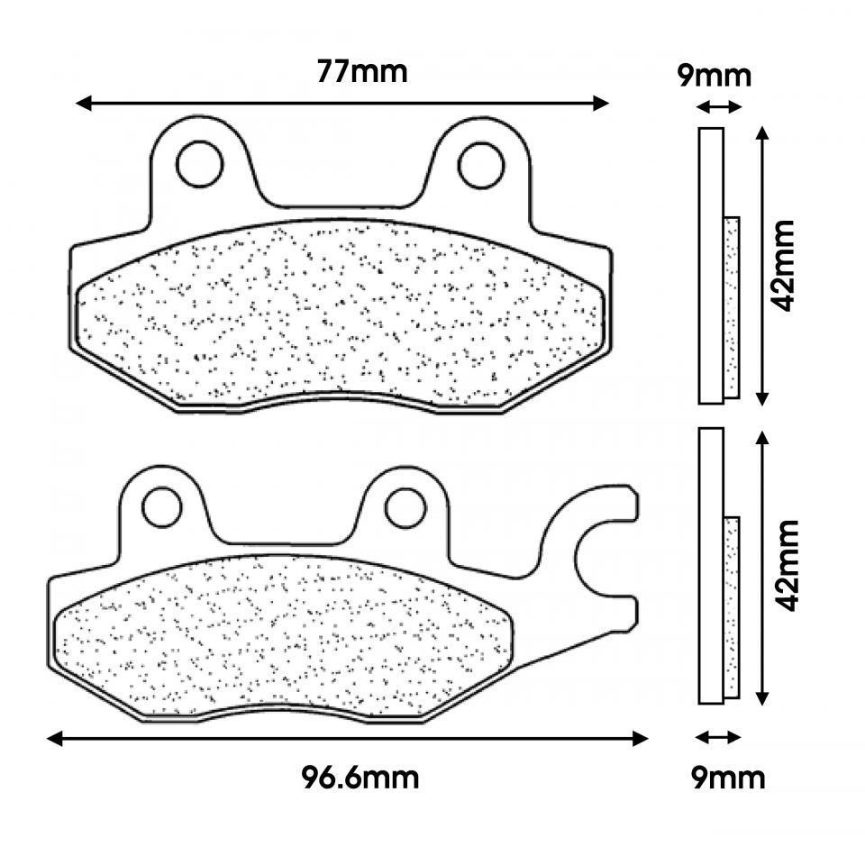 Plaquette de frein CL BRAKES pour Scooter Sym 125 Euro MX 2006 à 2009 Neuf