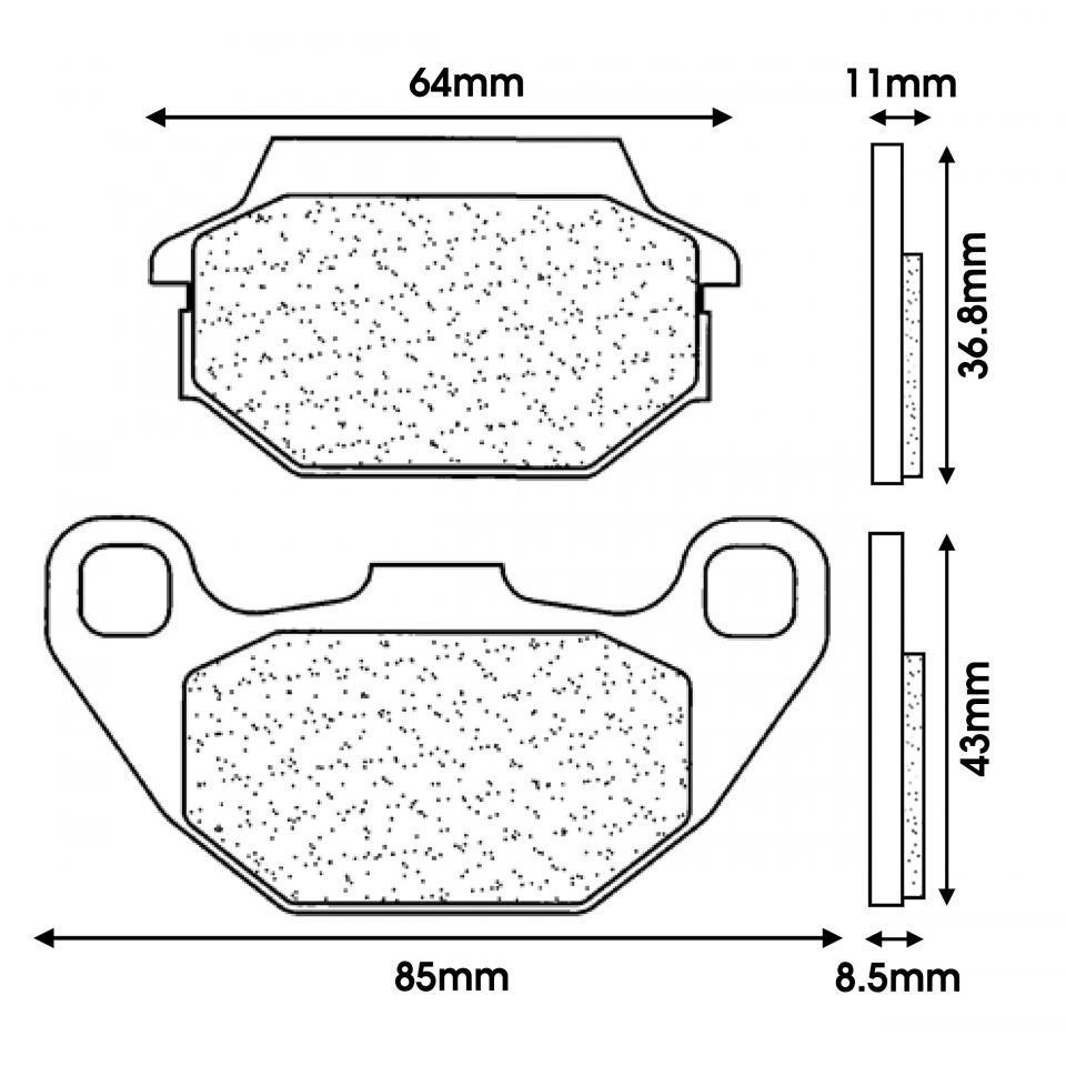 Plaquette de frein CL BRAKES pour Scooter Kymco 125 Super 8 2008 à 2020 Neuf