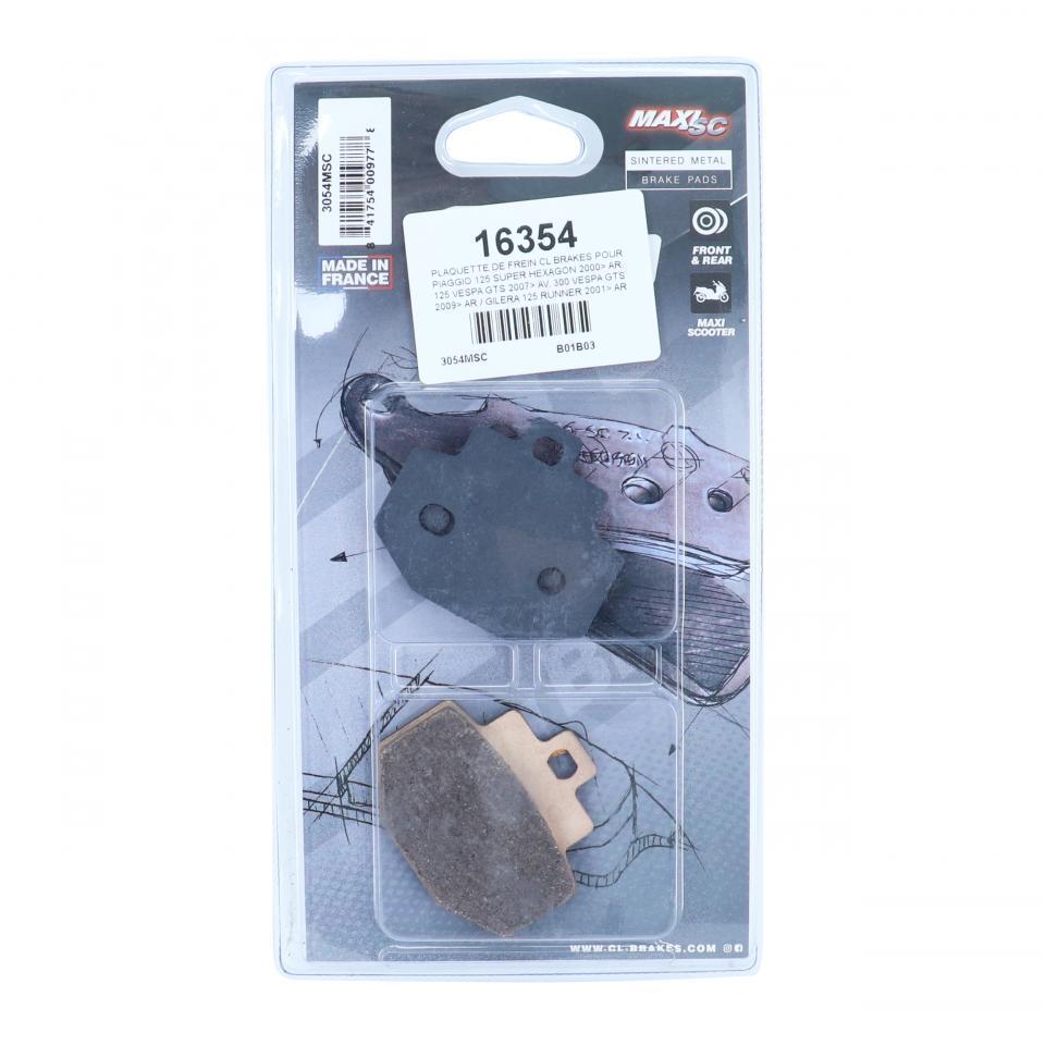 Plaquette de frein CL BRAKES pour Scooter Piaggio 125 GTX Super hexagon 2000 à 2020 Neuf