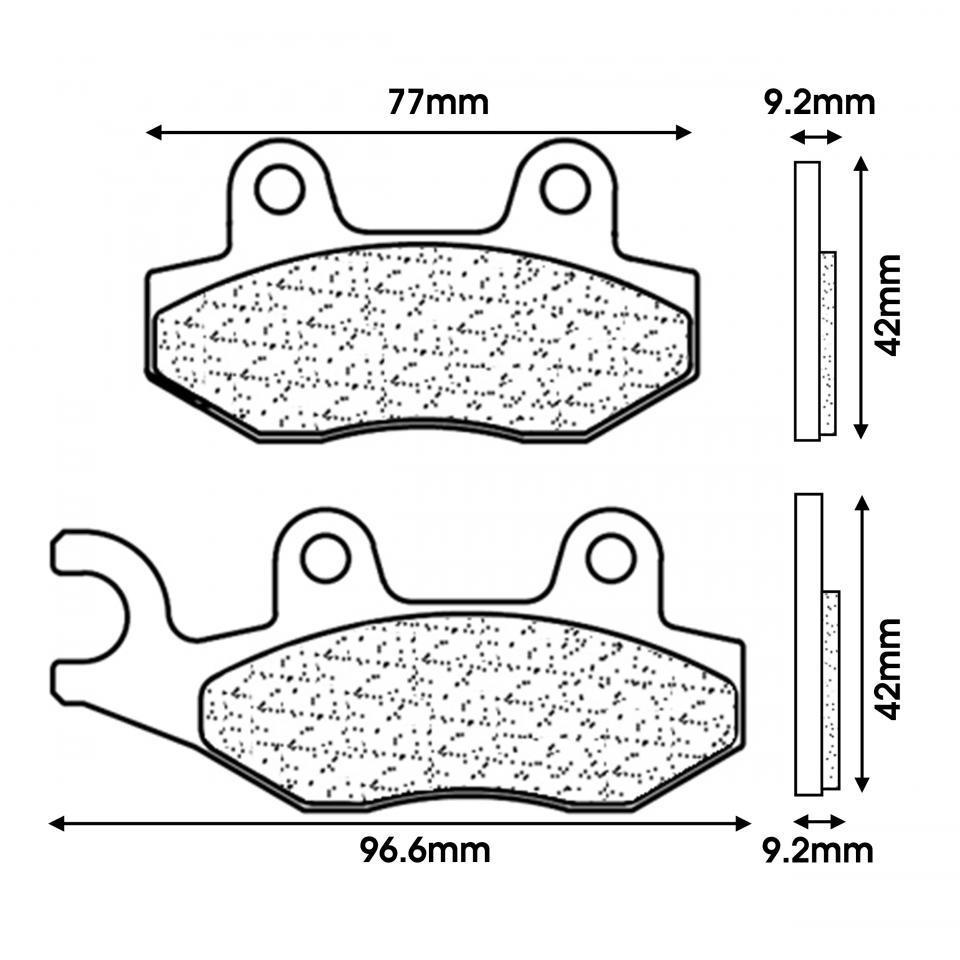 Plaquette de frein CL BRAKES pour Scooter Kymco 50 Agility Avant 2020 Neuf
