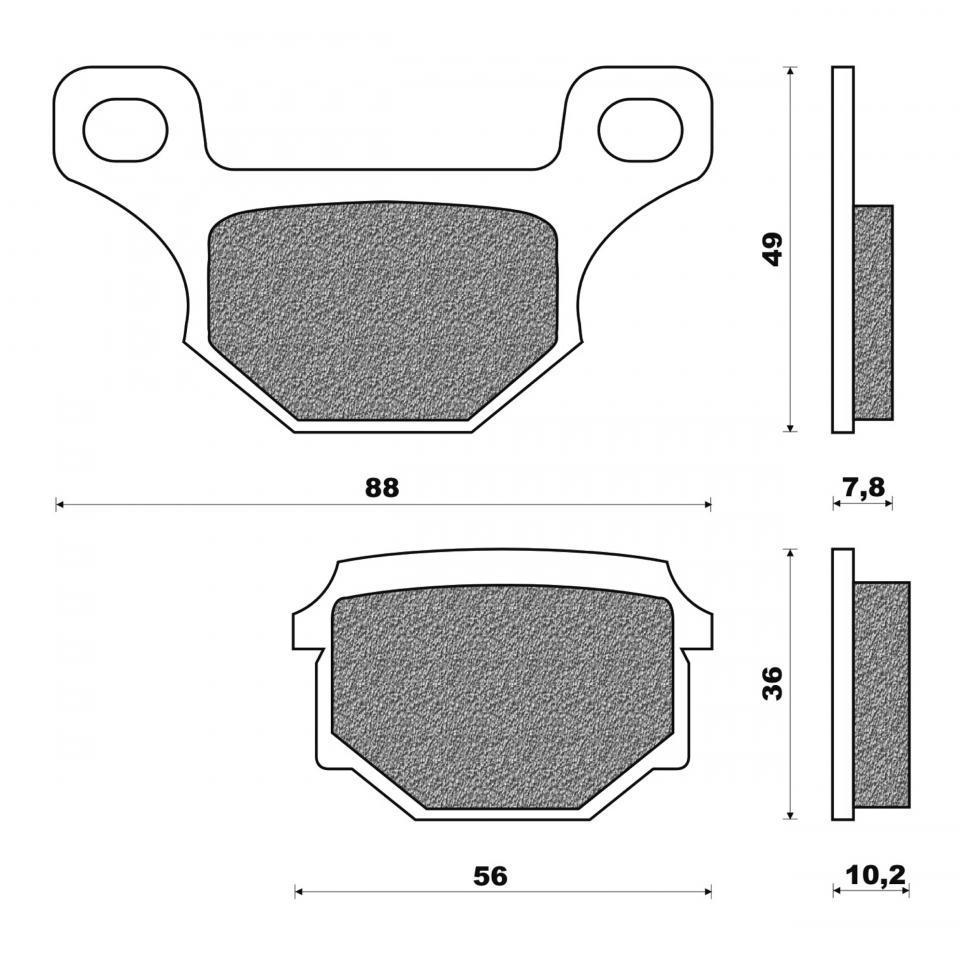 Plaquette de frein Newfren pour Moto Suzuki 125 GN 1982 à 2020 Neuf