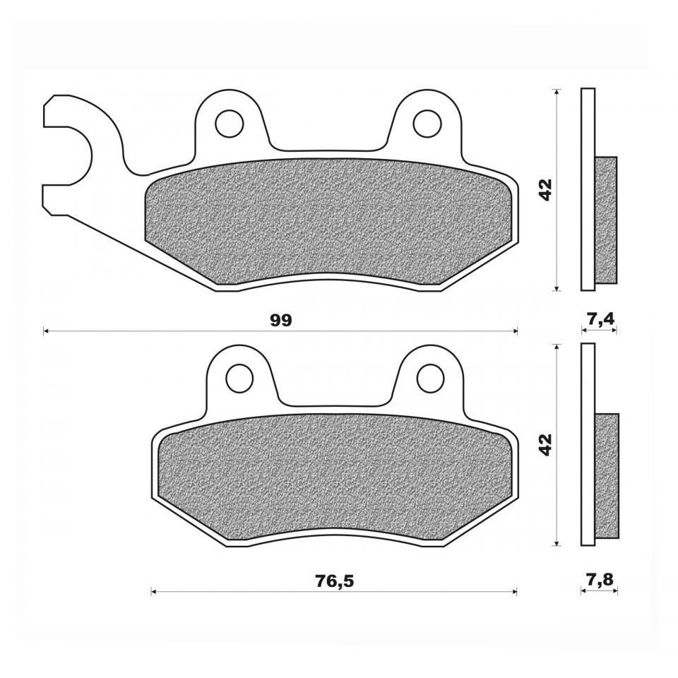 Plaquette de frein Newfren pour Quad Yamaha 700 Yfm Raptor 2006 à 2009 Neuf