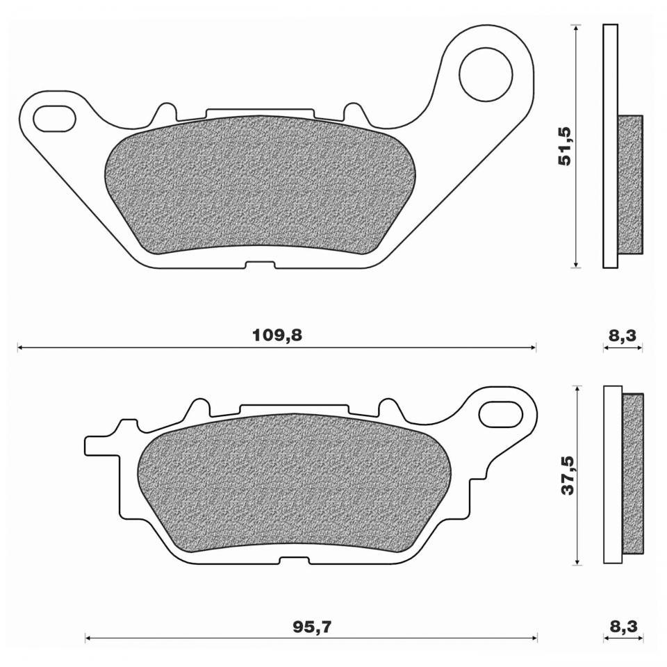 Plaquette de frein Newfren pour Moto Yamaha 125 YBR 2007 à 2012 Neuf