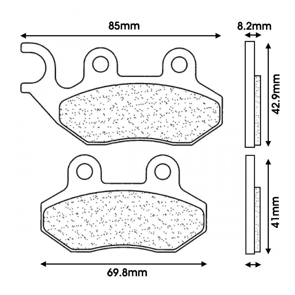 Plaquette de frein CL BRAKES pour Scooter Sym 125 Symphony 2009 à 2020 Neuf