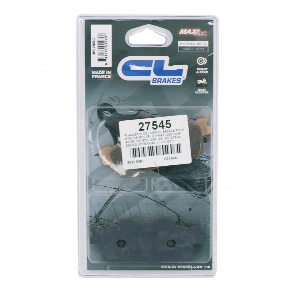 Plaquette de frein CL BRAKES pour Scooter Sym 125 GTS 2006 à 2020 Neuf