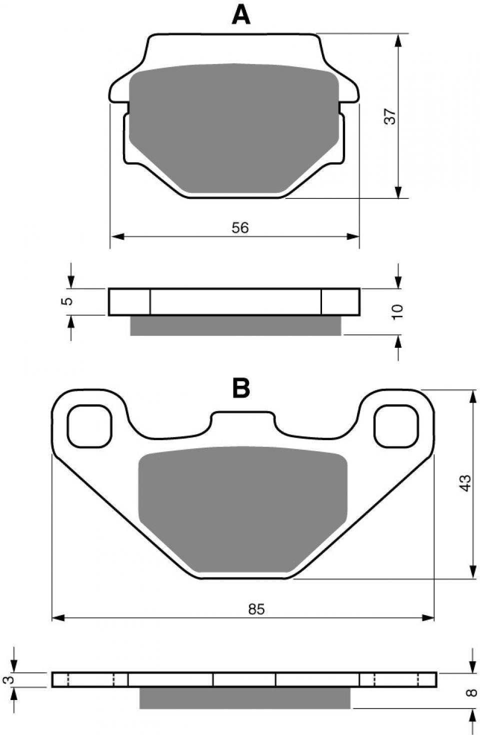 Plaquette de frein Gold Fren pour Moto KTM 620 SX 1994 à 1994 ARD Neuf