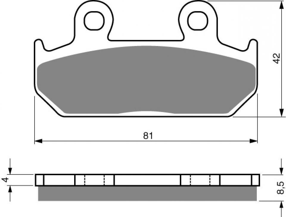 Plaquette de frein Gold Fren pour Moto Honda 400 VFR 1985 à 1987 AVG/AVD / ZG/ZH/RG/RGYA NC21 Neuf