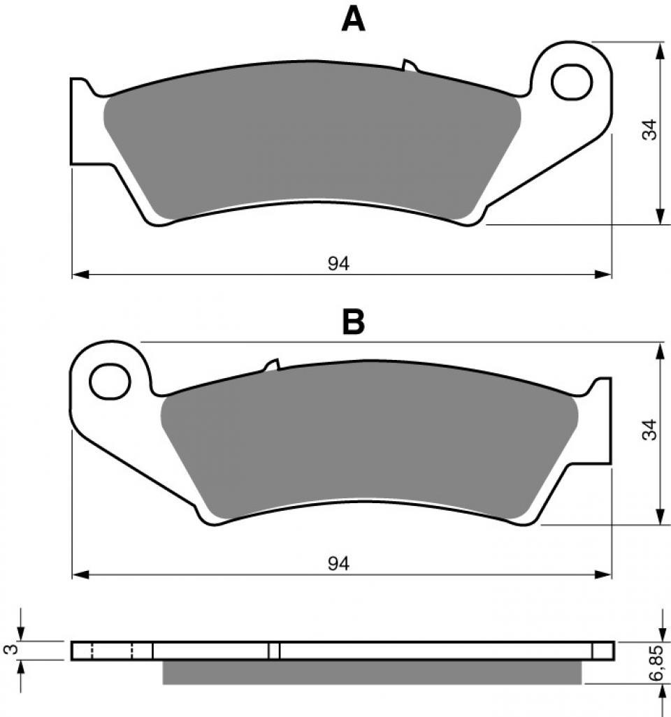 Plaquette de frein Gold Fren pour Moto Honda 125 CRF F 2014 à 2019 AVG / Jante AV 17 pouces AR 14 pouces Neuf