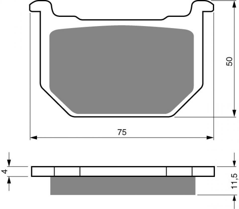 Plaquette de frein Gold Fren pour Moto Suzuki 400 GN TT 1980 AVG Neuf