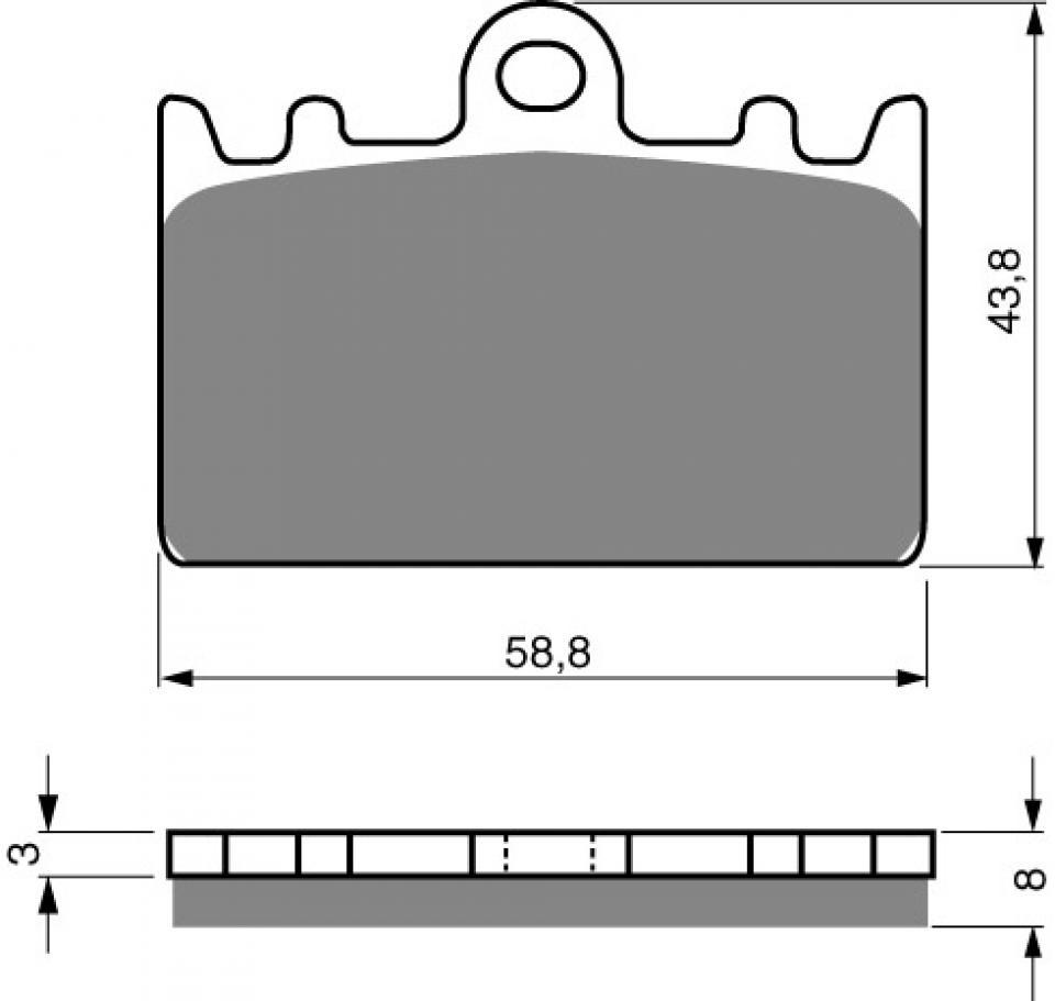 Plaquette de frein Gold Fren pour Moto Kawasaki 400 ZXR 1991 à 2003 AVG/AVD / L1-L9 Neuf
