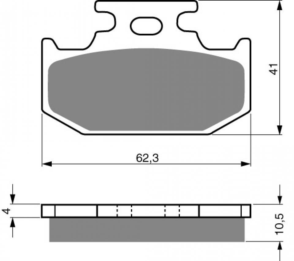 Plaquette de frein Gold Fren pour pour Moto Yamaha 250 TT RM 2000 ARD / 4PX6 Neuf