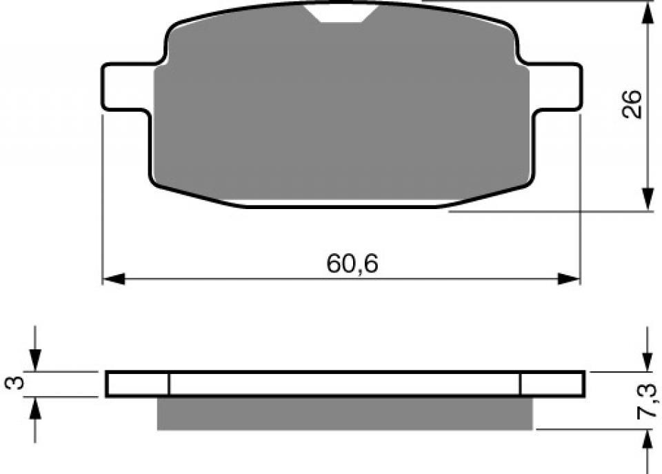 Plaquette de frein Gold Fren pour pour Quad Fym 125 X Sport Typhon 2006 à 2007 AVG/AVD Neuf