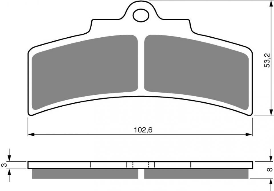 Plaquette de frein Gold Fren pour moto Pvm Etrier 6 pistons AVG Neuf