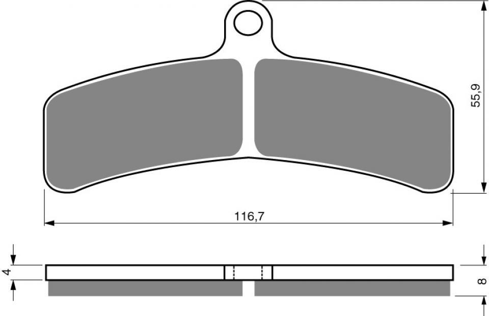 Plaquette de frein Gold Fren pour Moto Spiegler Bremstechnik Etrier S8B 8 Pistons AVG Neuf