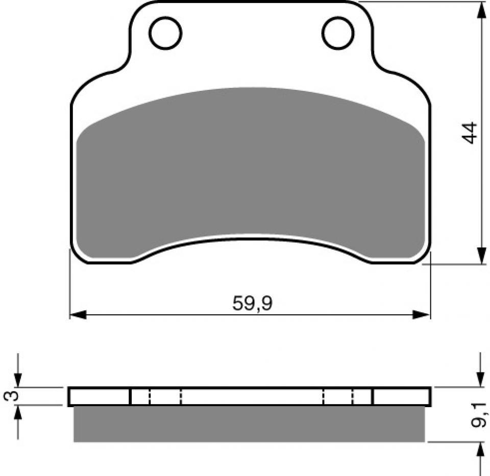 Plaquette de frein Gold Fren pour Scooter Generic 125 XOR 2005 à 2011 AVG Neuf