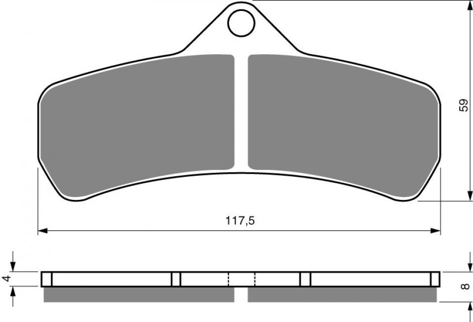 Plaquette de frein Gold Fren pour Moto Spiegler Bremstechnik Etrier 8 Pistons AVG/AVD Neuf