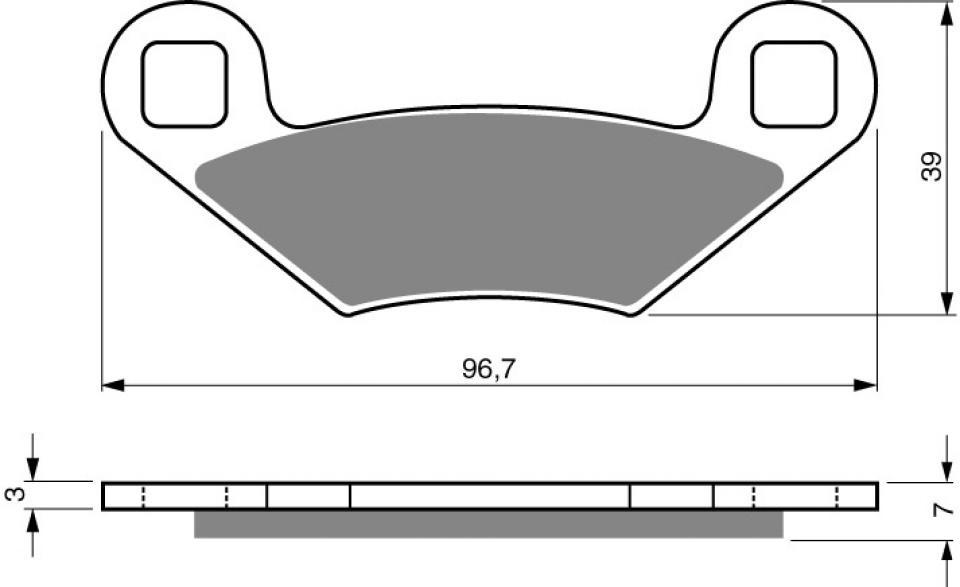 Plaquette de frein Gold Fren pour pour Quad Polaris 325 Hawkeye 2X4 2015 à 2015 AVG/AVD Neuf