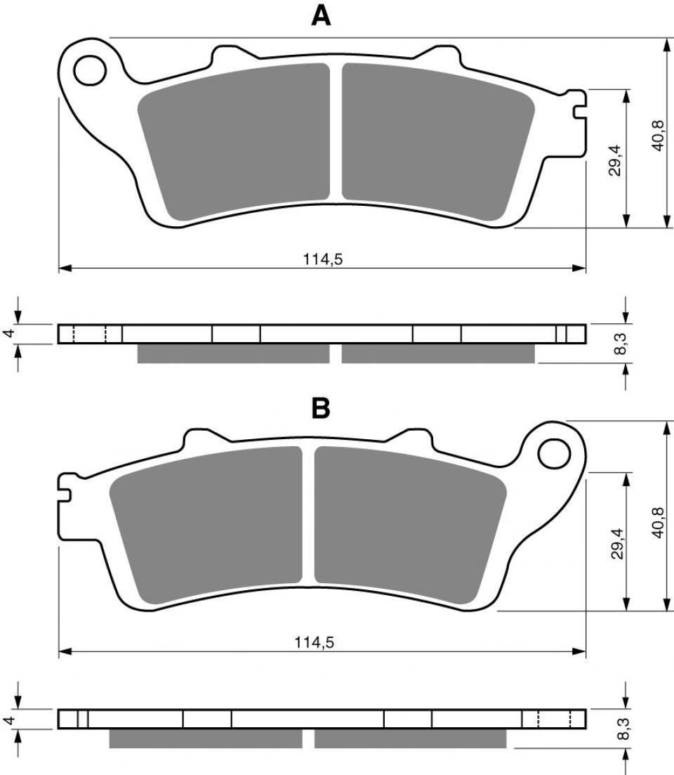 Plaquette de frein Gold Fren pour Moto Honda 650 NT 2002 à 2005 AVG/ARD / V2/V3/V4/V5 Neuf