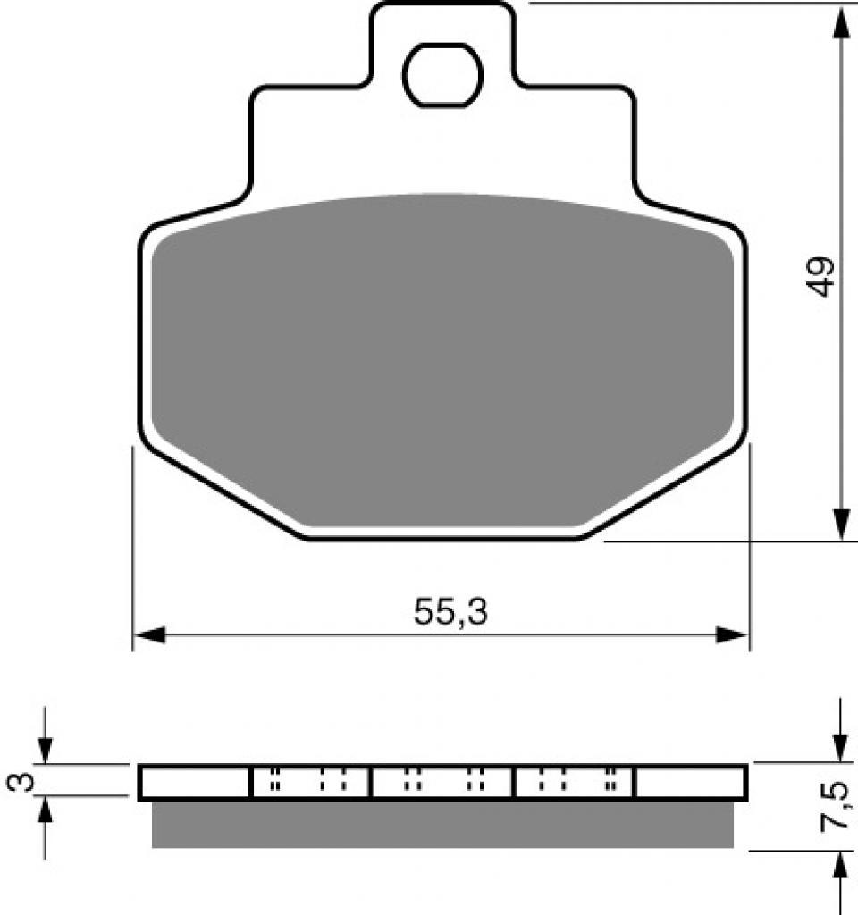 Plaquette de frein Gold Fren pour Scooter Piaggio 125 Super Hexagon GTX R12 2001 à 2003 ARD Neuf