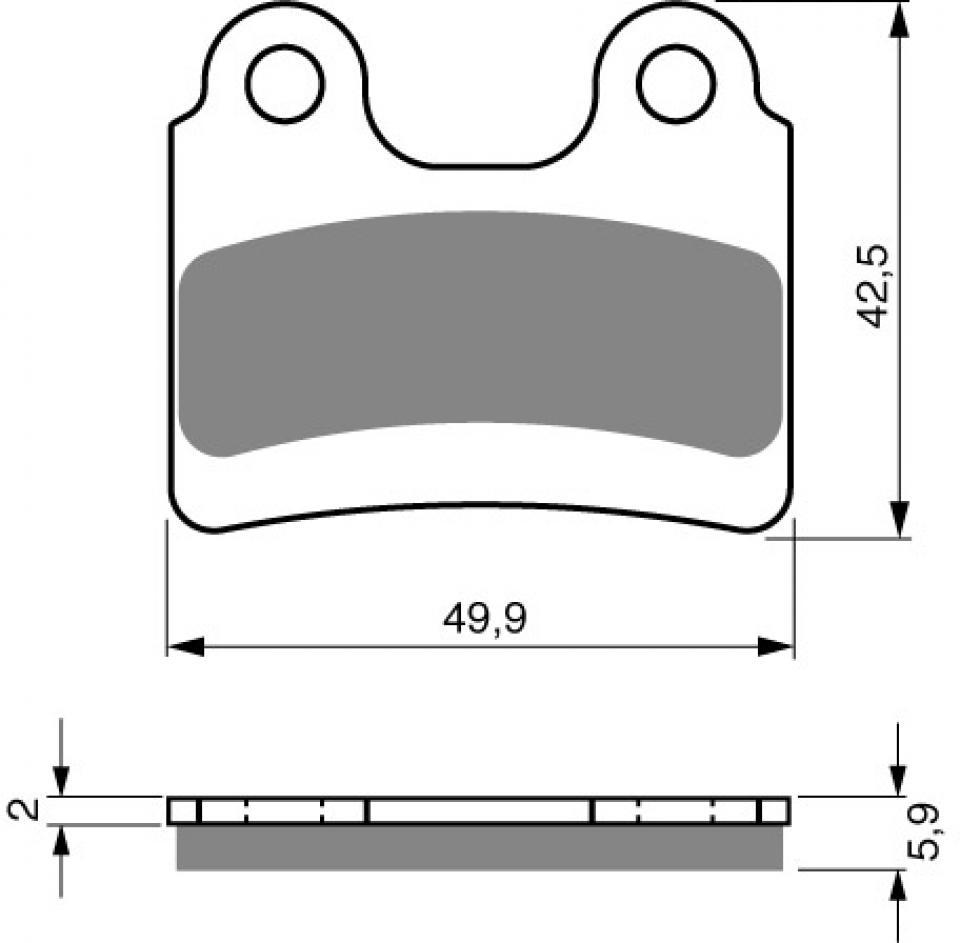 Plaquette de frein Gold Fren pour Moto Gas gas 300 TXT 2012 à 2014 AVG / Etrier AJP fixation plaquettes 2 axes Neuf