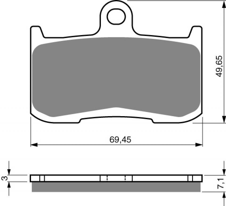 Plaquette de frein Gold Fren pour Moto Yamaha 250 TZ 2002 à 2010 AVG/AVD / Etrier radiaux Neuf