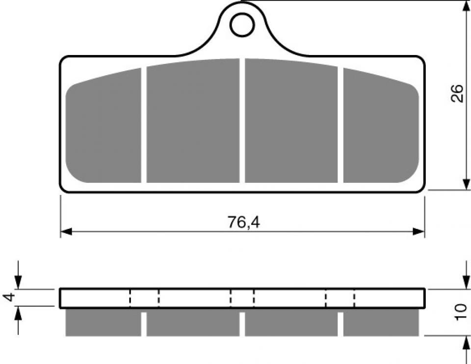 Plaquette de frein Gold Fren pour Moto Ap Racing CP4488 Radial monoblock AVG/AVD / 4 pistons Neuf