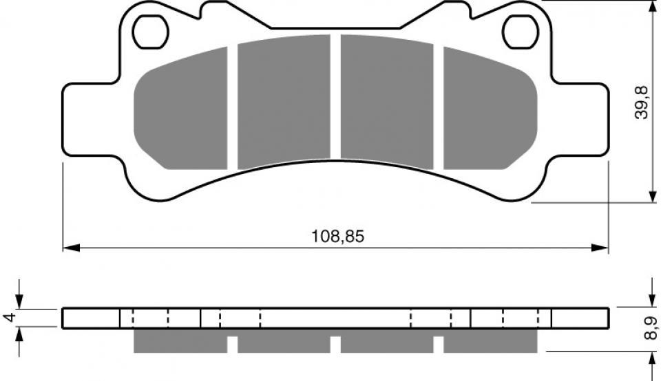 Plaquette de frein Gold Fren pour moto Nissin Etrier arrière 3 pistons ARD Neuf