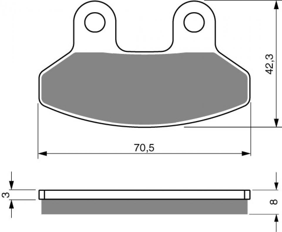 Plaquette de frein Gold Fren pour Scooter Sym 125 Joyride 2001 à 2007 AVG Neuf