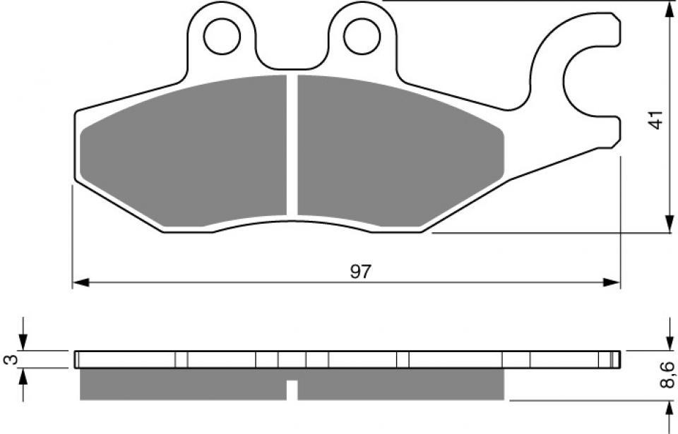 Plaquette de frein Gold Fren pour Scooter Piaggio 150 Medley S ABS 2016 à 2018 ARD Neuf