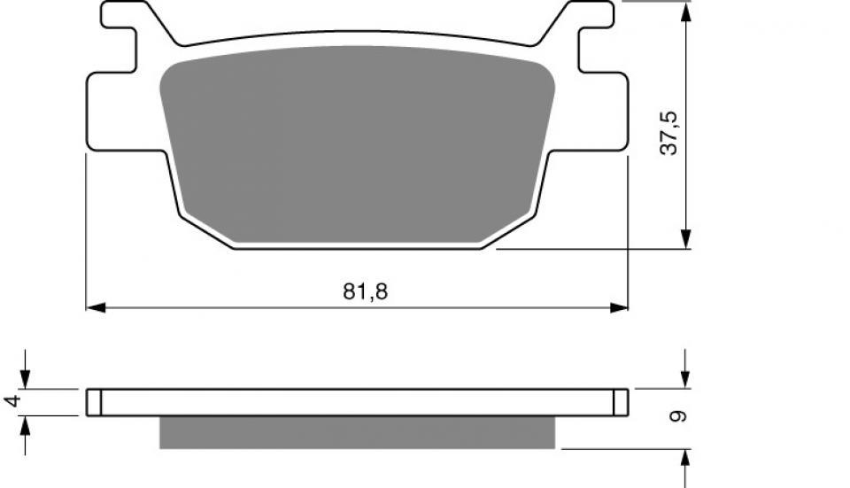 Plaquette de frein Gold Fren pour Scooter Honda 300 SH I 2007 à 2012 ARD / Sans ABS / 7/8/9/A/B Neuf