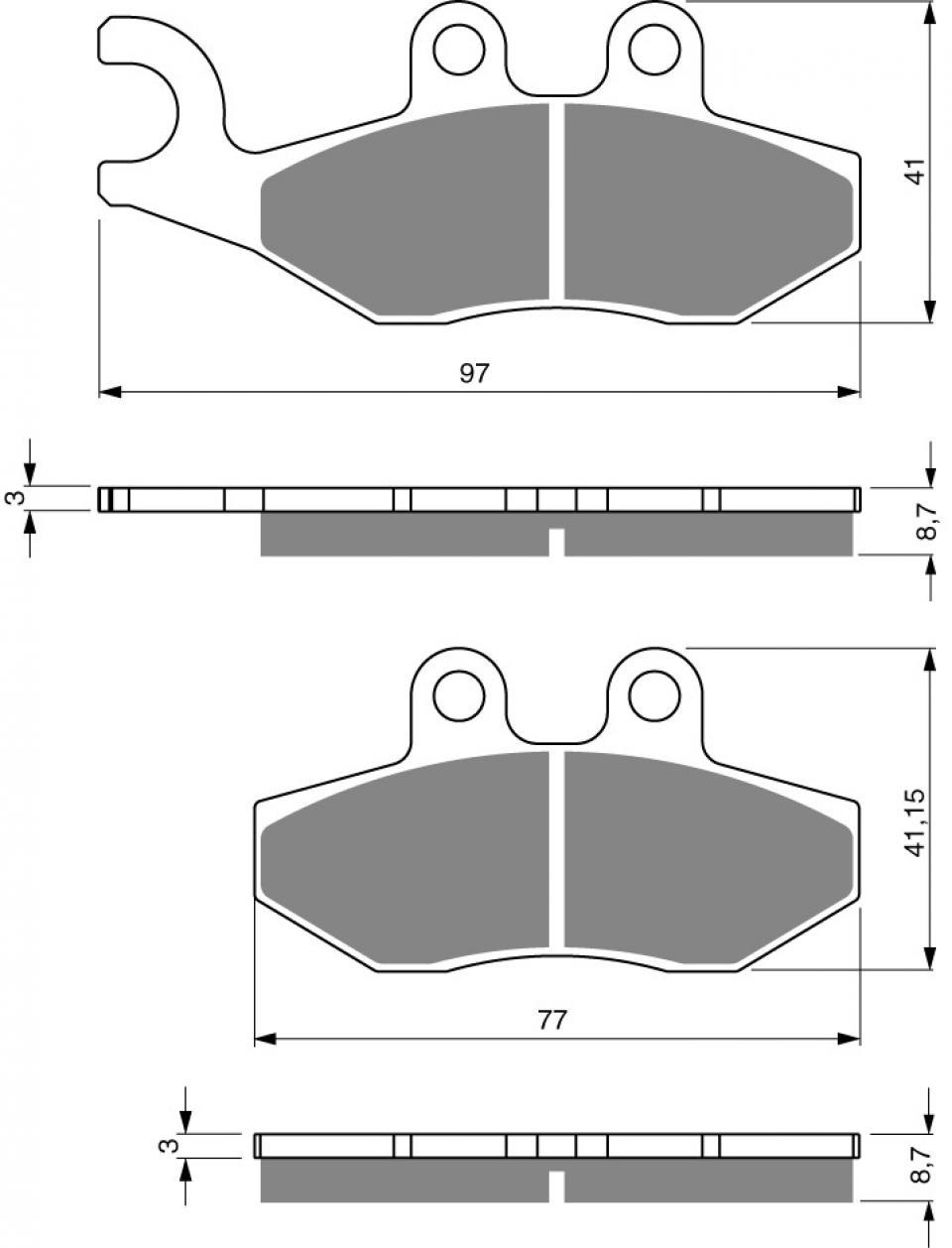 Plaquette de frein Gold Fren pour Moto Piaggio 150 X8 Street 2007 à 2007 AVG Neuf