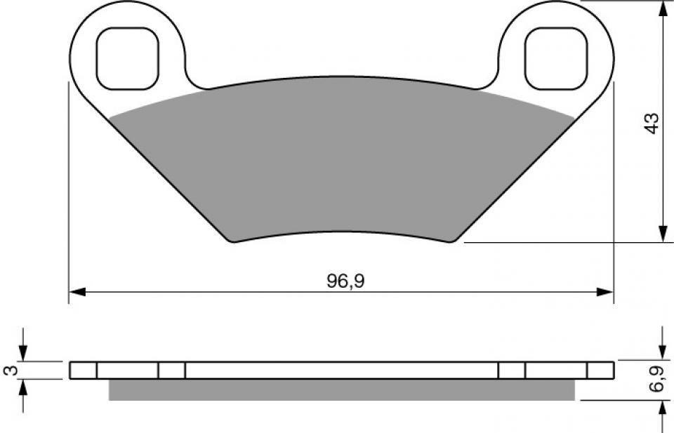 Plaquette de frein Gold Fren pour Quad Polaris 550 Sportsman Touring EPS 2010 à 2018 AVG/AVD/ARD Neuf